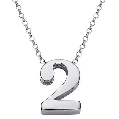 sterling silver number necklace charms