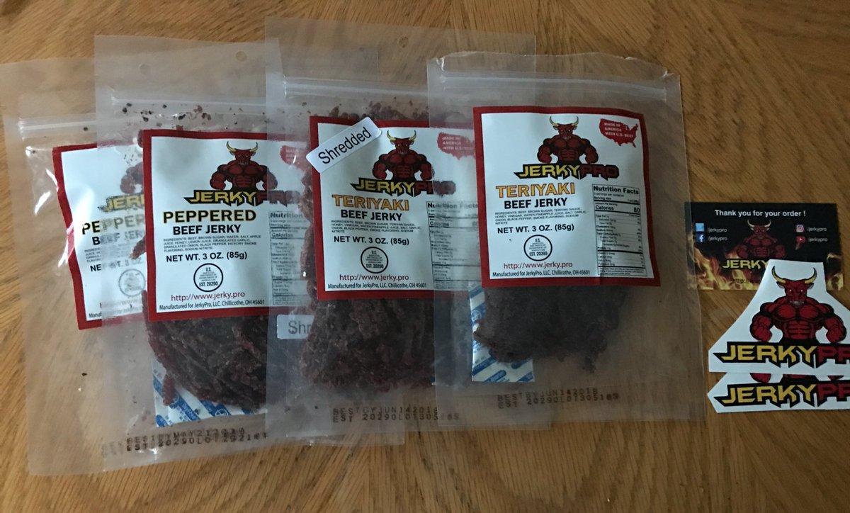 NuFo's tweet photo. Check out what also came!

So so so yummy, busted open the teriyaki bag as soon as i got the package. 😂 can't wait to try the peppered 😝 https://t.co/S4toPoetHT