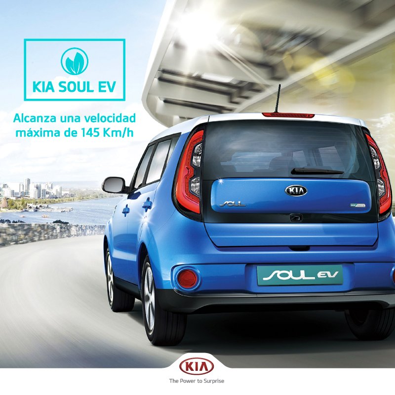 KiaBarranquilla's tweet photo. ¿Qué tal un carro 100% eléctrico con velocidad máxima de 145 Km/h? El Kia #SoulEV lo hace. #Kia #ThePowerToSurprise #ElectricVehicle https://t.co/ZiJHLYP6QM