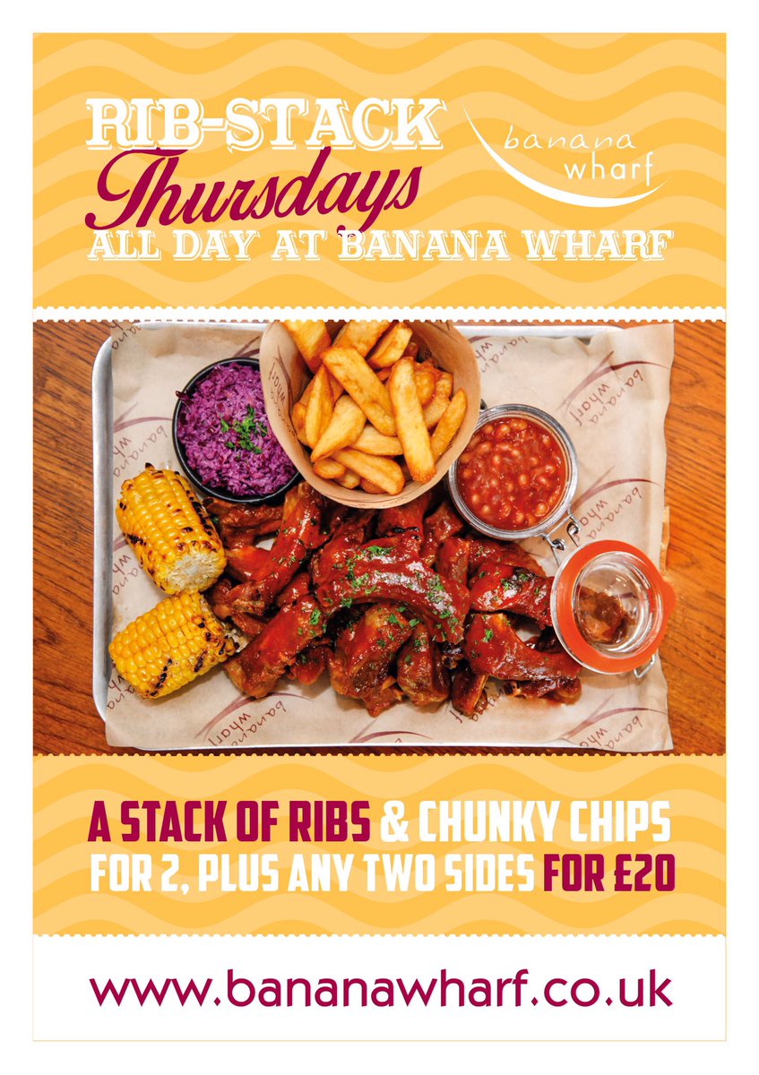 BananaHamble's tweet photo. It's #ribstack #thursday tomorrow! Available from midday until close #hamble #hambleriver https://t.co/LxZJ9rln8D