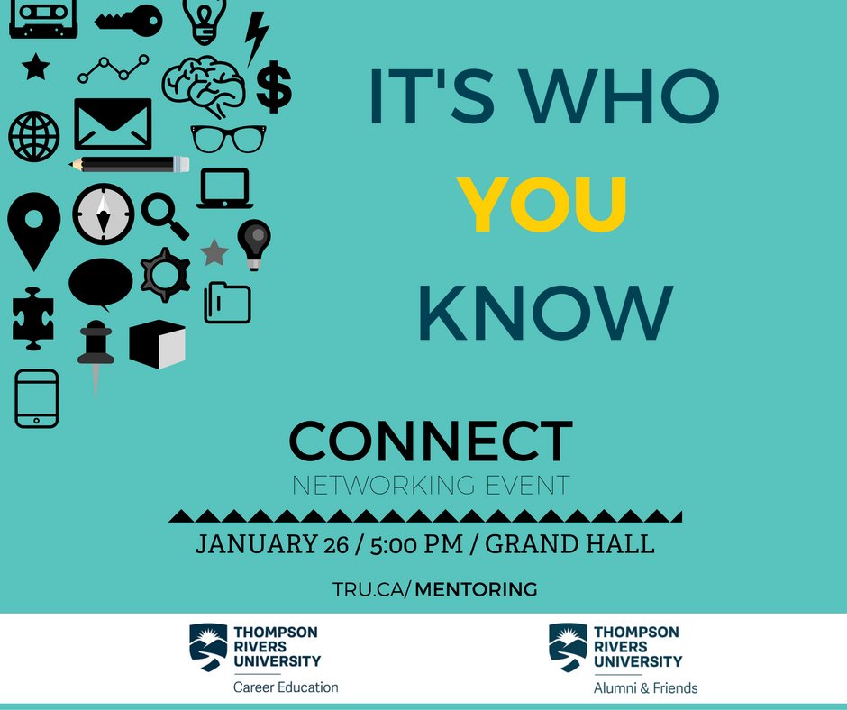 trusufa's tweet photo. @trucareered and @trualumni are hosting a Career Mentoring #Networking Event on January 26th! #myTRU https://t.co/WFbMeaDp7a https://t.co/UIGmbsbTER