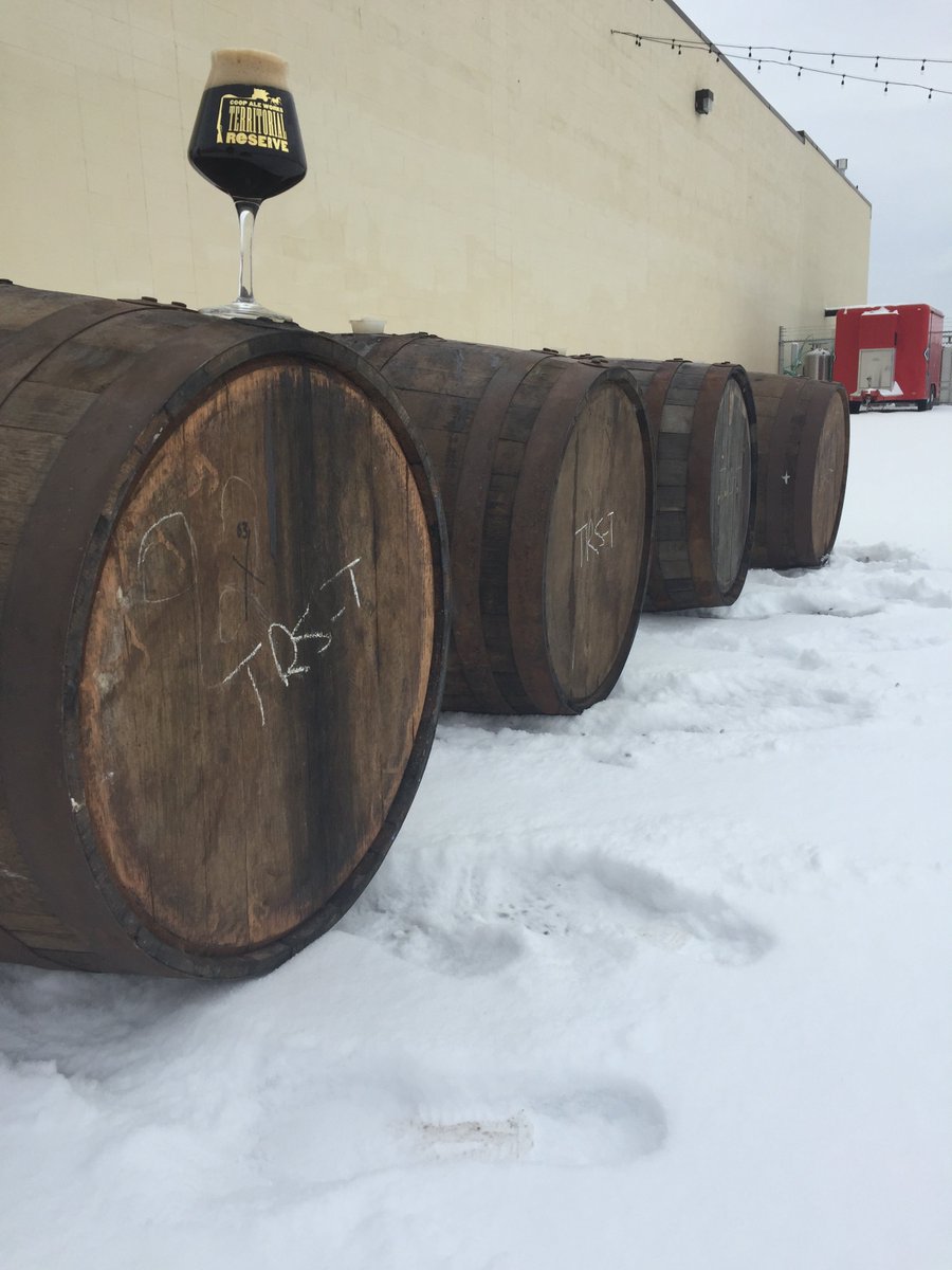 COOPAleWorks's tweet photo. 2014 Tequila Barrel Territorial Reserve Stout. Tap room-only release. Thursday 4-8 pm.  12 oz. pour-$9 or 32 oz. Crowler-$25. https://t.co/sBdGRMREq4