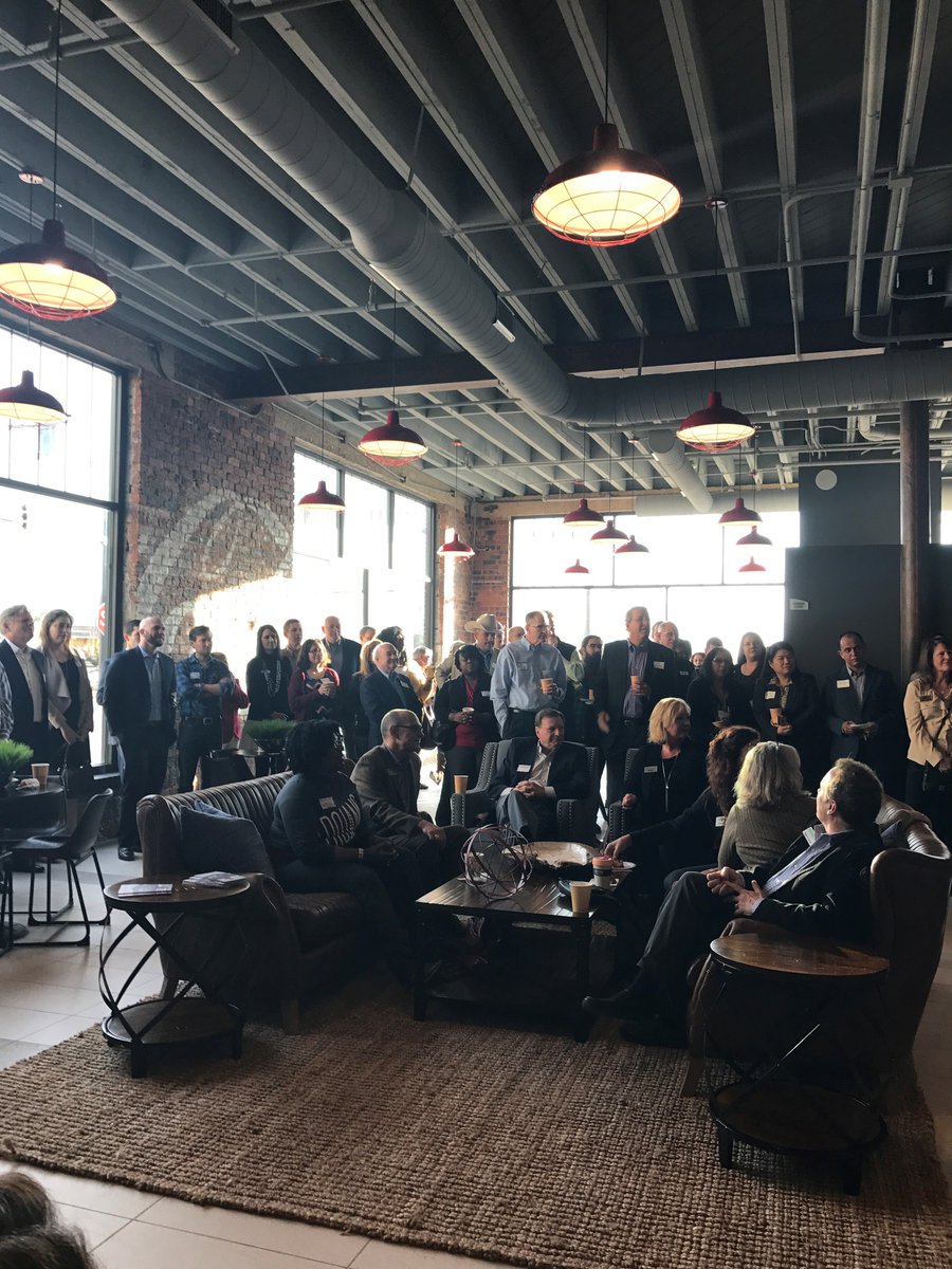 Highpoint650's tweet image. Just hosted our first @nearsouthside monthly member breakfast. Thank you @AVOCAcoffee, @GBoswellFlowers, @StirCrazyBakery for donating items