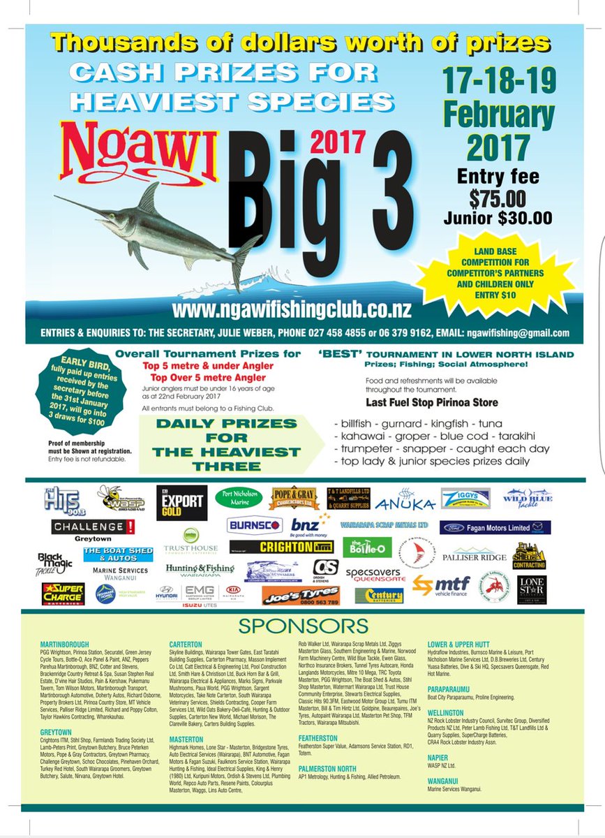 #palliserridge is excited to come on board as a #majorsponsor of the #ngawibig3 this year #sponsor #localbusiness