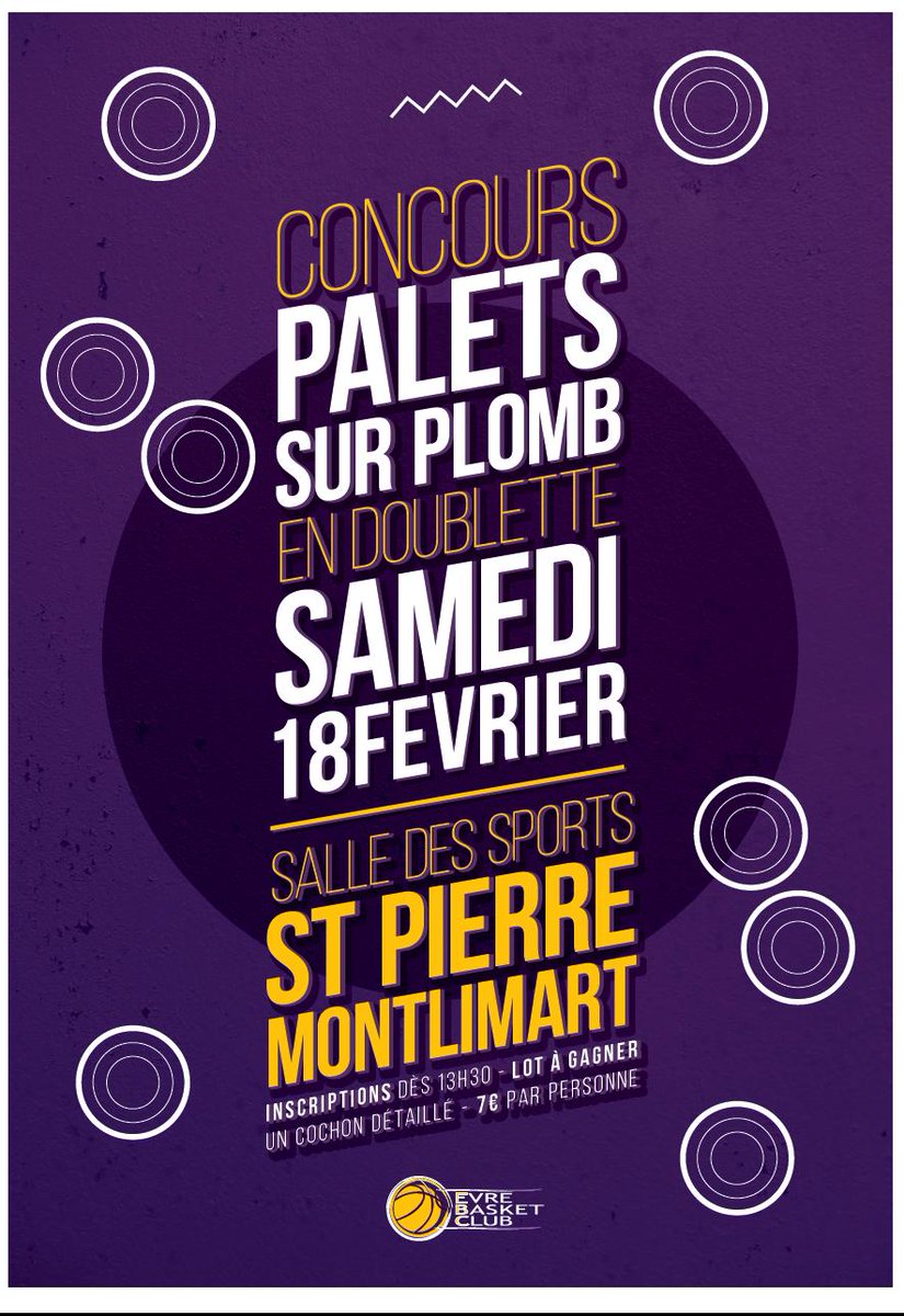 Evrebc's tweet photo. #Concours #Palets #18FEV #CochonDetaillé #7eParJoueur #StPierre #Evrebc https://t.co/jsrjqRdsQL