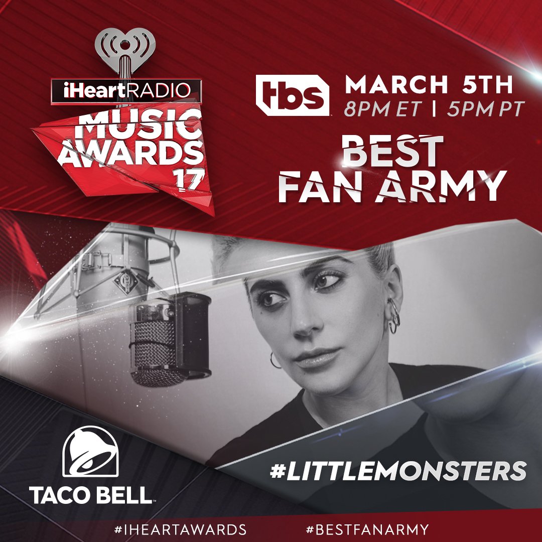 iHeartRadio's tweet image. #LittleMonsters, you're SO close you can almost taste it. Vote for #BestFanArmy at #iHeartAwards by tweeting w/ the hashtags or with a RT! 🔥