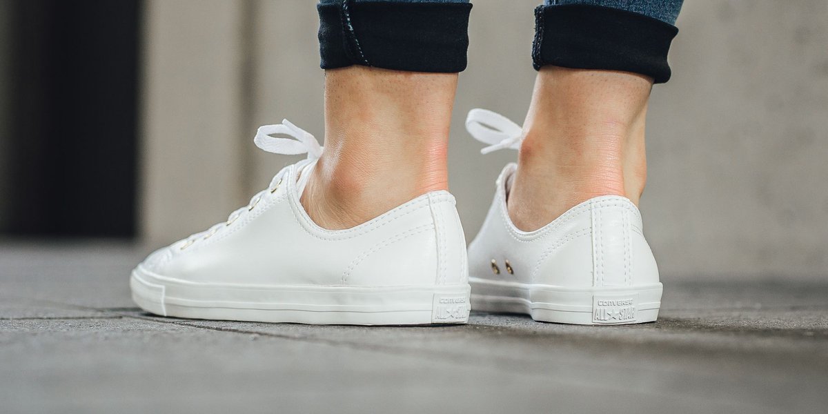 converse dainty ox white gold