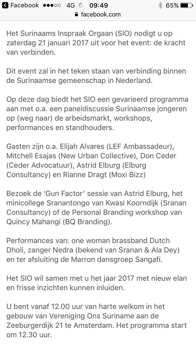 toriosoutrecht's tweet photo. #verbinding juichen we toe! Meld je aan bij 't verbindingsevent v/h #Surinaams Inspraak Orgaan #SIO: https://t.co/p6VRANkRPt. Zat 21 jan! https://t.co/TxBORMns6g