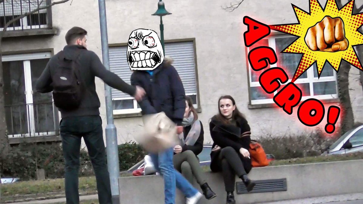Unsere Aggressionen? Natürlich immer unter Kontrolle! Oder?😉👊Schaut selber> youtu.be/XLRkekHLHAU #prank #brutal #thug #frankfurt #youtube
