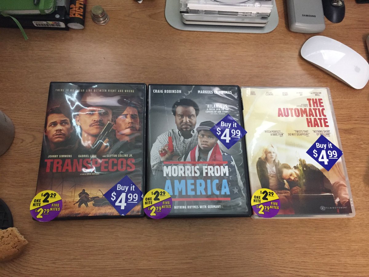 bloodclay's tweet photo. So glad @FamilyVideo still exists in NC. Finally own three of my favorite movies of 2016. https://t.co/vrgJndwAAl