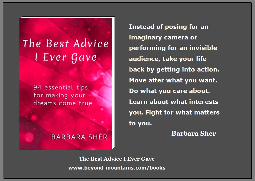 ScannerTribe's tweet photo. Good advice for the new year. From "The best Advice I Ever Gave" by Barbara Sher https://t.co/i68QXqiUUx https://t.co/7BpyzuMJCf