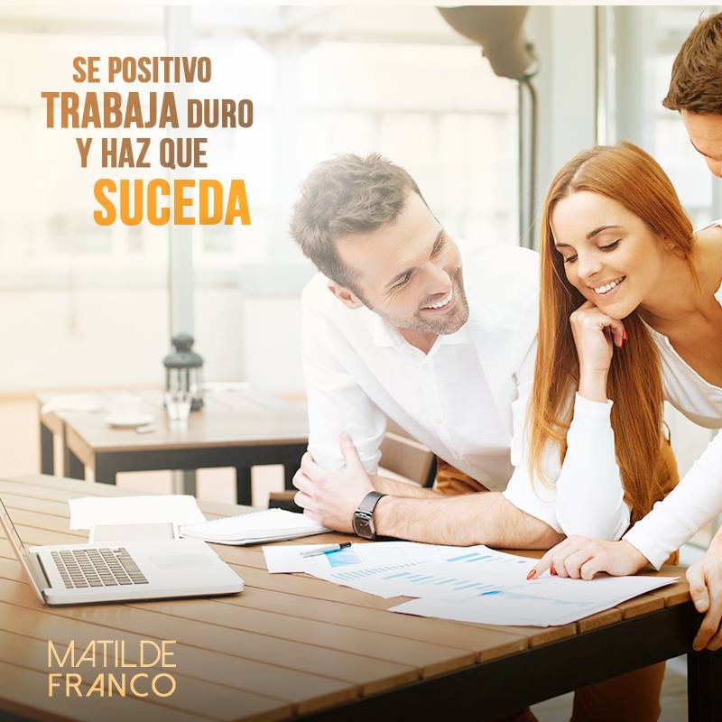 MatildeFrancoR's tweet photo. Ser positivo y el trabajo duro será la mejor formula para que se de todo lo que tu quieras. https://t.co/8lLPX62VxB
