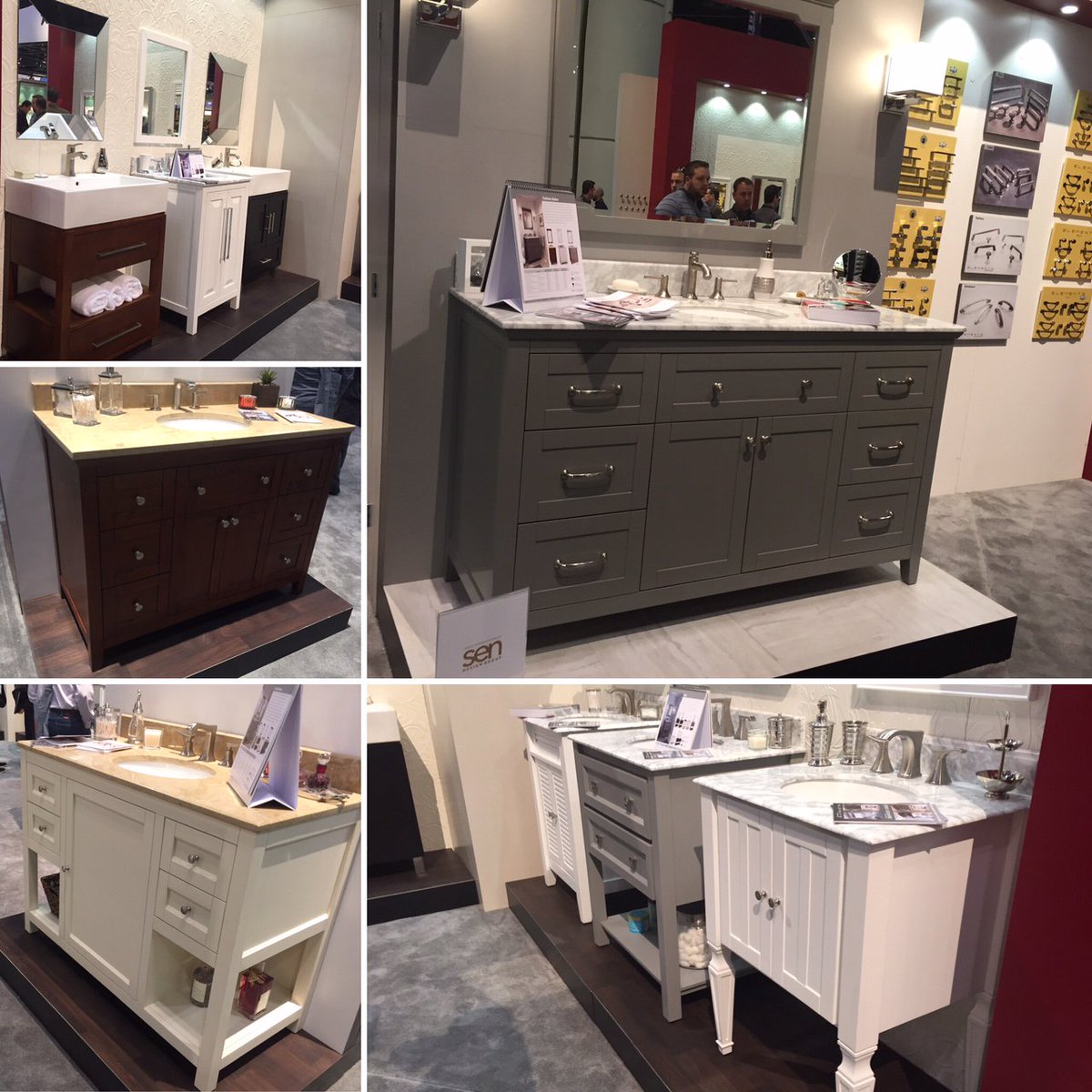 HardwareRes's tweet image. We have vanities on display.....Come by Booth W1157 and check them out!! #KBIS2017 #hardwareresources #vanities #jeffreyalexander  #elements
