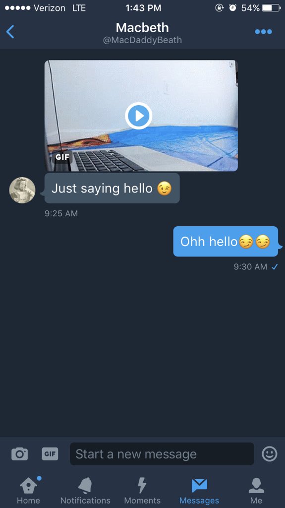 YaaLadyMacbeth's tweet photo. Love when bae slides in my dm's @MacDaddyBeath #hubby https://t.co/8X8BsL6iRw