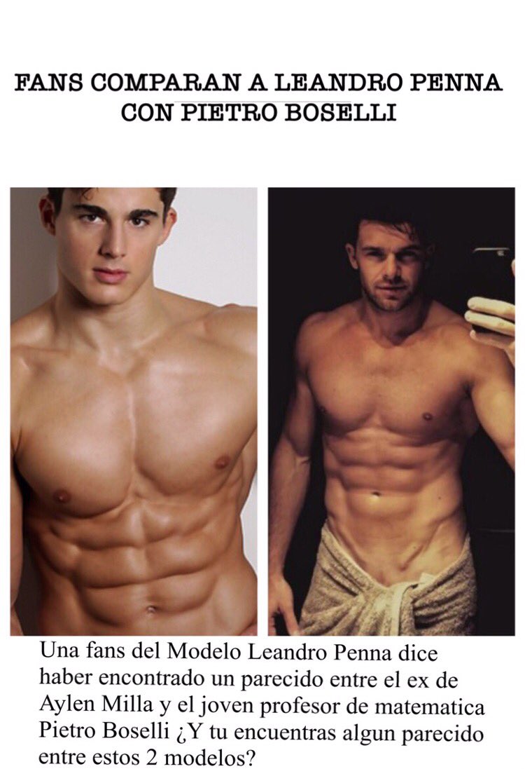TickMens's tweet photo. Fans de Leandro penna comparan a el modelo con el sexy profesor Pietro Boselli https://t.co/SadVPUoLn6