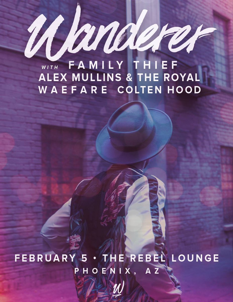 WandererBand's tweet photo. Excited to announce my first headlining show on 2/5! Tickets here: https://t.co/NwHGi9usi2 @FamilyThief @AMandTheRoyal @WAEFARE_Band https://t.co/4VFI4CHaB0