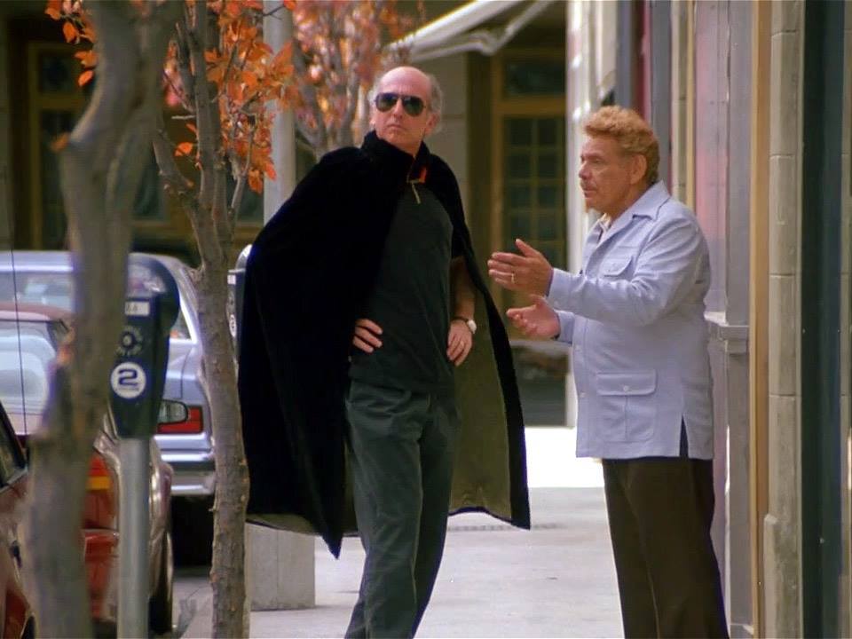 SeinfeldTV's tweet photo. "That man he’s with… is he wearing a cape?" #TheChineseWoman https://t.co/oTdA2Ec3RB