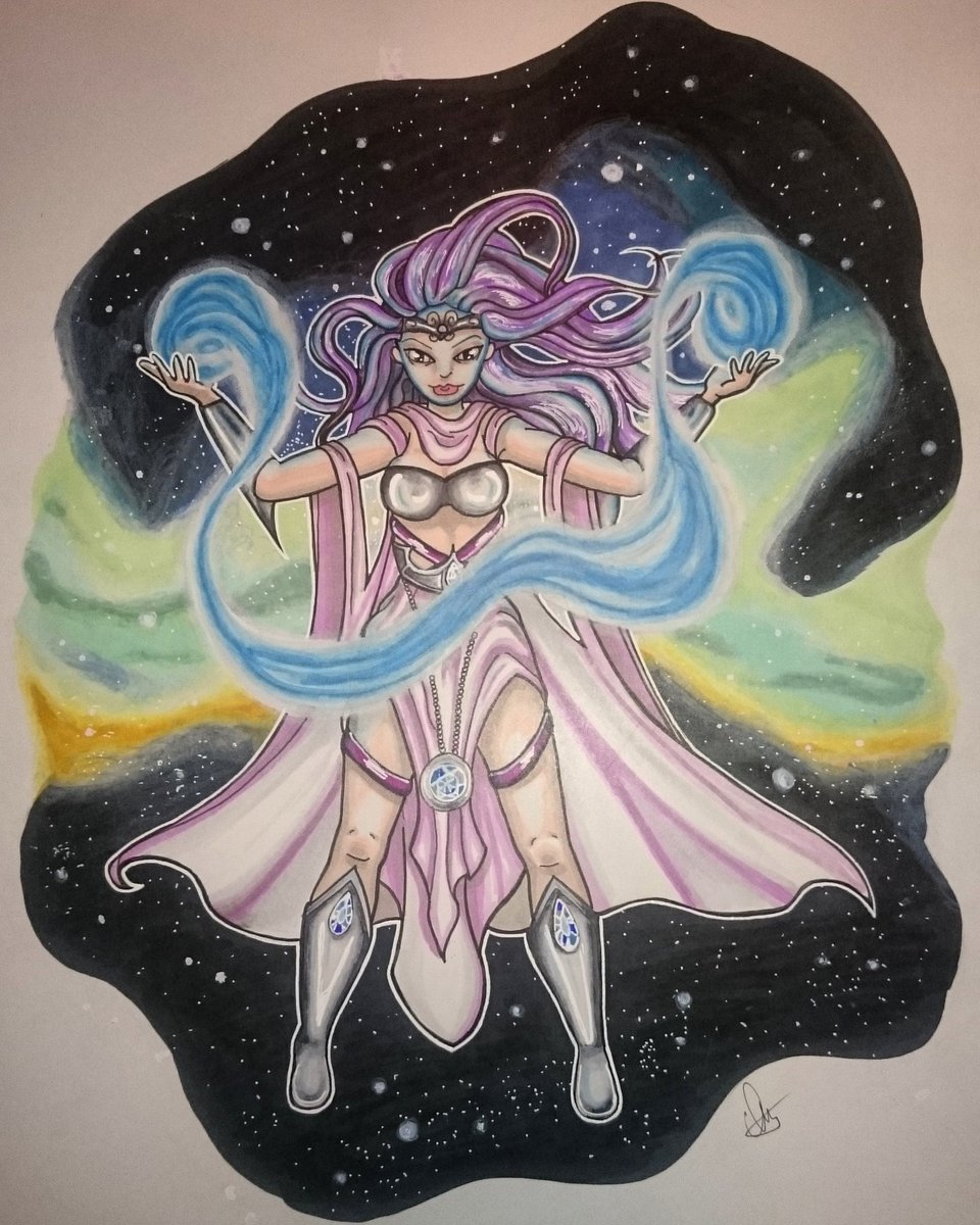 VixPeculiar's tweet photo. I can definitely see improvement #Asteria #illustration #greekgoddess #copic #artistmarkers #original #artwork https://t.co/tceQNUmxgt