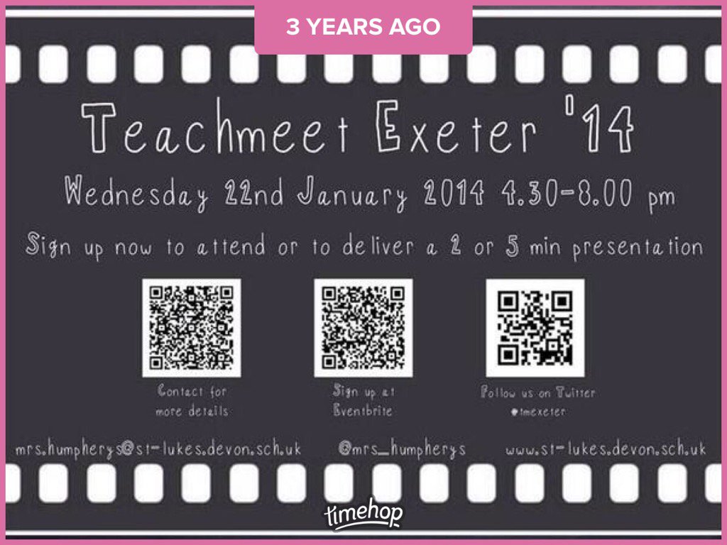 teachsci's tweet photo. @nikable Look what popped up on my '3 years ago' timehop app. #funnytiming https://t.co/ClBuReXUDQ