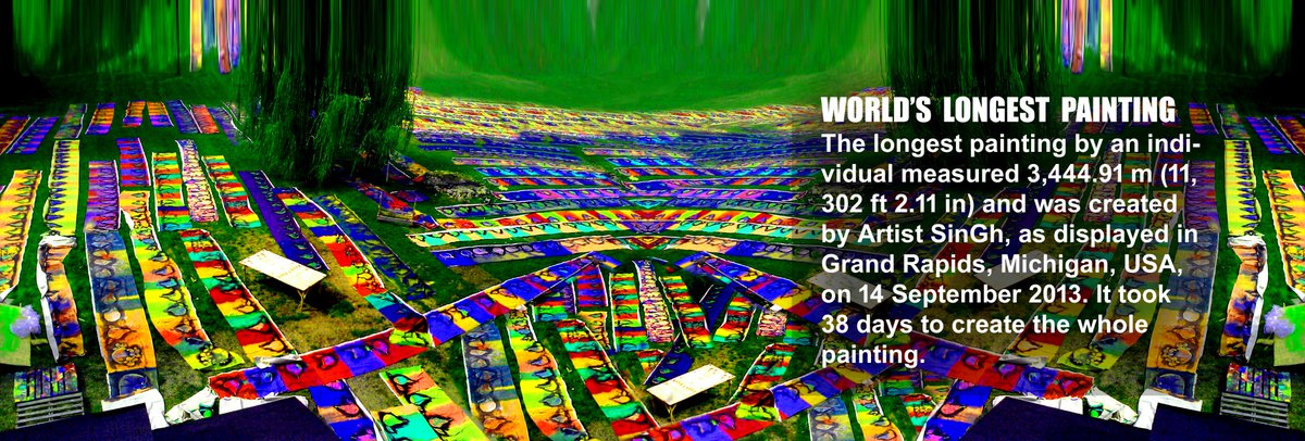 LongestPainting's tweet photo. The current world record for the world's longest painting is about 2.5 miles long. 
https://t.co/mByw1N3cGK https://t.co/PDLzgrPwlQ