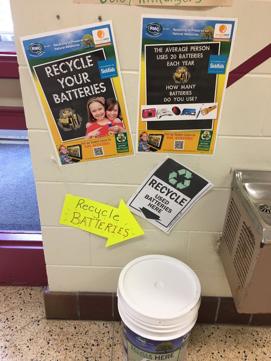 The Selby Rrrangers are going strong with the Recycle Battery Campaign! Come bring them in! #ecoschools #selby #environment #recycle