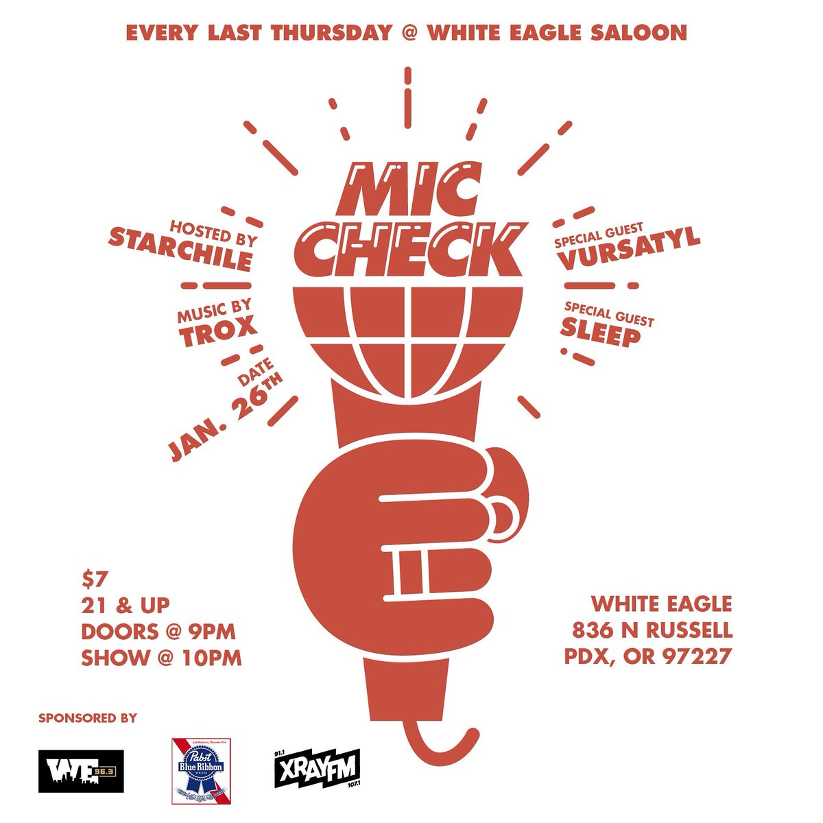 Let's make the first <a href="/MicCheck_PDX/">MicCheck_PDX</a> of 2017 as big as the last 2 Mic Checks of 2016!