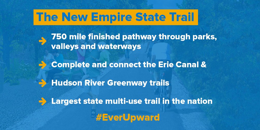 NYGovCuomo's tweet photo. This could be an international magnet to bring people here: bike tours, running tours, etc. All we have to do is pave the way. #EverUpward https://t.co/flEIXCwgBY