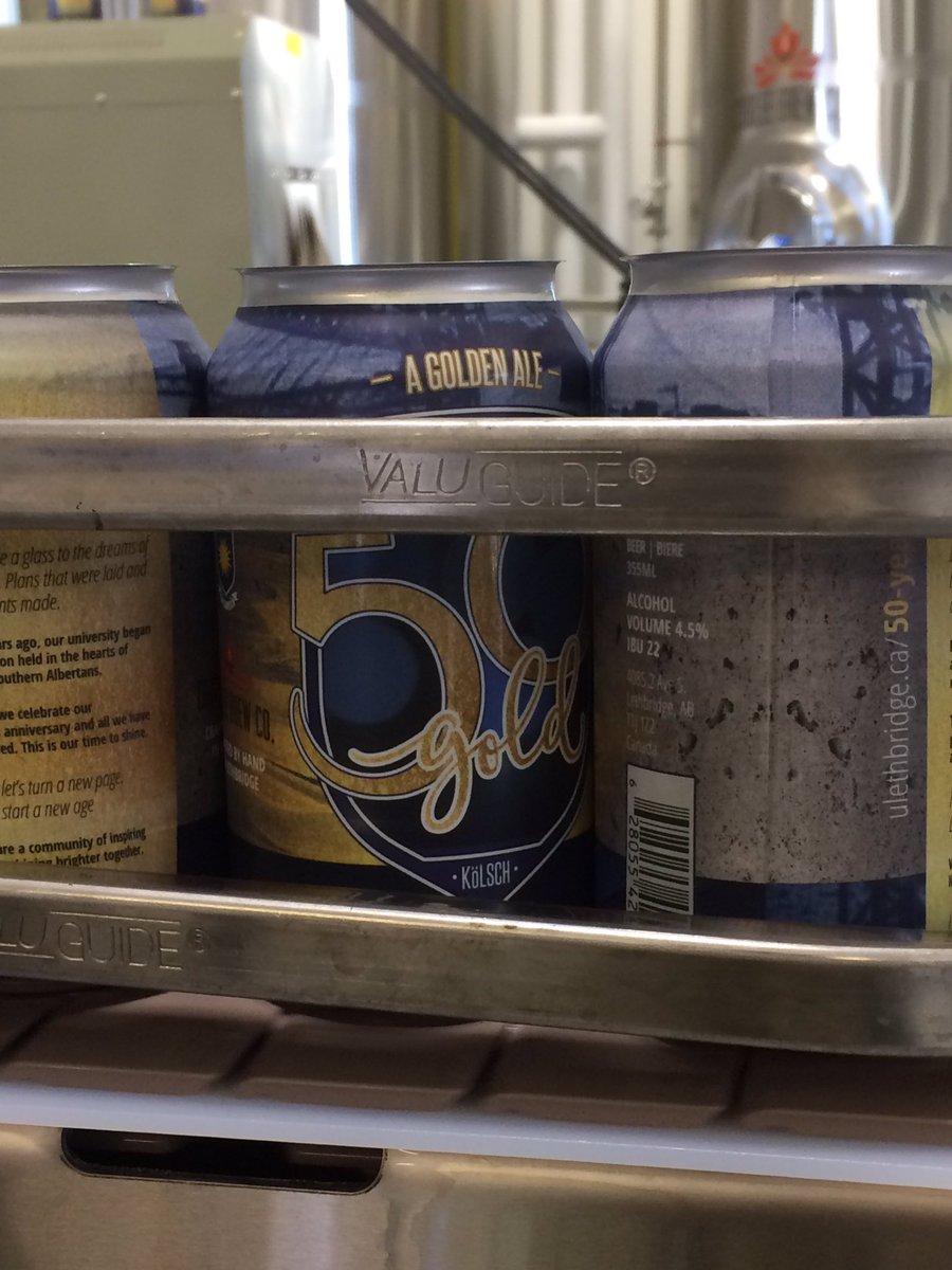 MelissaVMedia's tweet photo. .@CouleeBrewCo is producing 2 new brews in honour of @uLethbridge 50th. $1 per 6-pack sold goes towards Shine On scholarships. #yql https://t.co/YnzbvEuhoS
