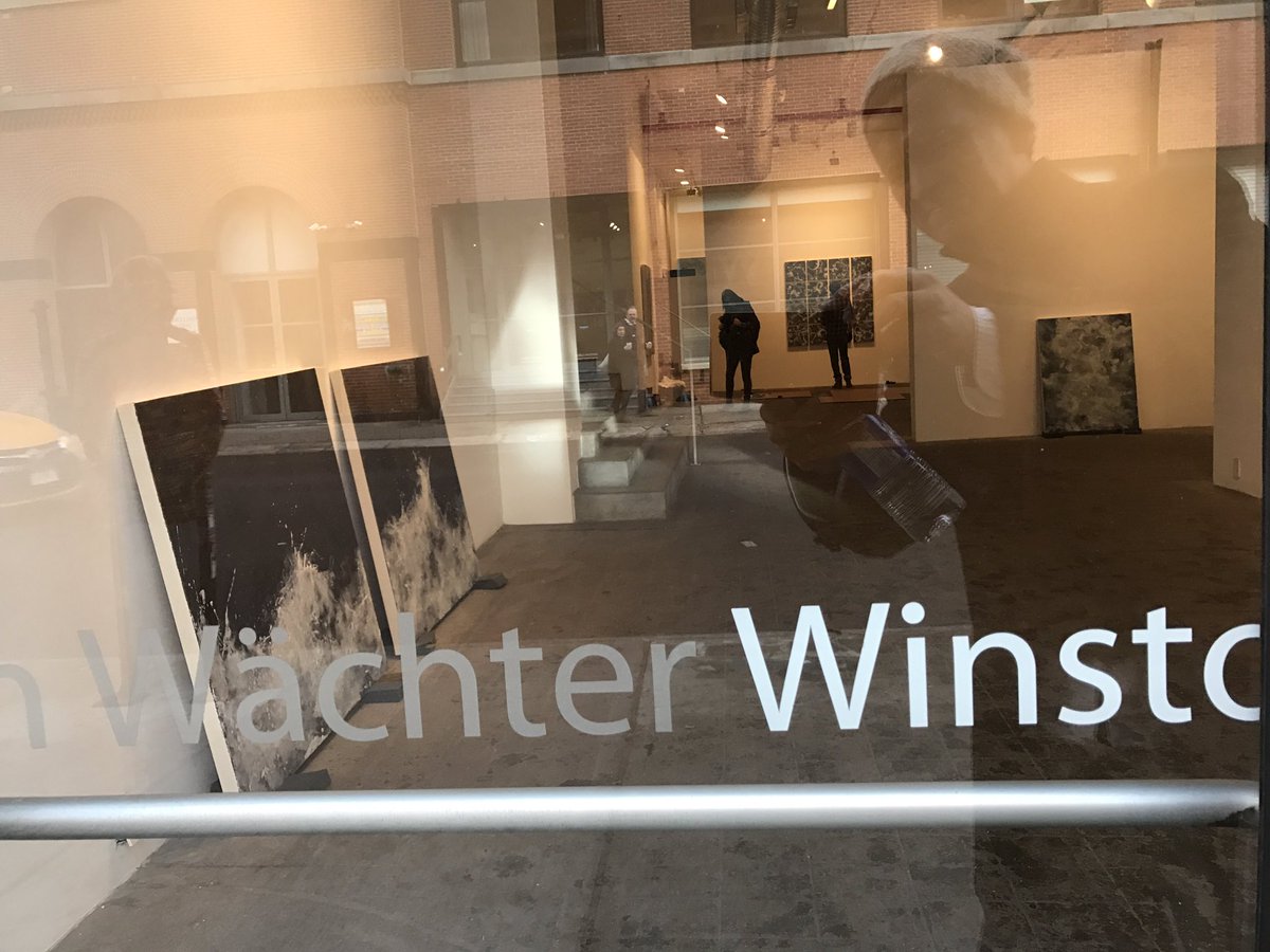 theBoBartlett's tweet photo. getting @BetsyEby 's show ready to open tomorrow night @WinstonWachter 6-8pm 1.12.17 https://t.co/u0JFSJjNLd