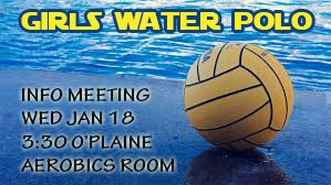 HerstoryTechie's tweet photo. Girls Water Polo Info Meeting Wed Jan 18 in the OP aerobics roomat 3:30. Please see Coach Wright with any questions! https://t.co/UEG87cf6mM