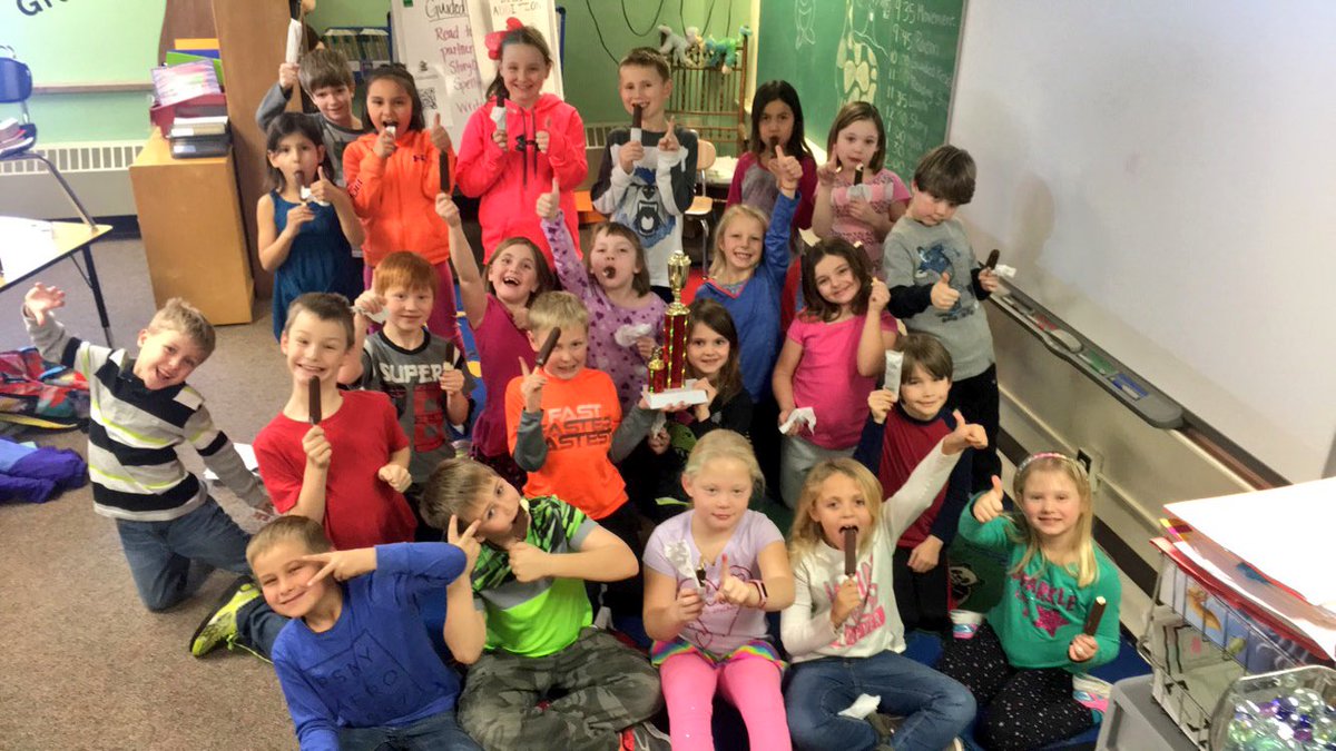 Won the Laker Pride Trophy last week with great behavior in Library! Thank you <a href="/PrincipalKuehn/">Jason Kuehn</a> for the treats 😋 #millersmonkeybusiness