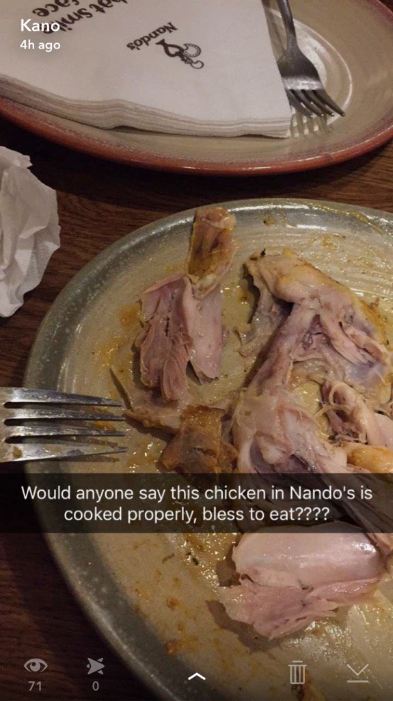 kanemcnulty's tweet photo. @NandosUK I wanted to bring this to your attention to make you aware of how I've been affected by this matter today!! https://t.co/3Gb8YCXR4Q