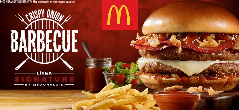¡Ya está acá la Crispy Onion Barbecue! 🍔🍟 Acercate y dejate tentar por el nuevo sabor de la línea Signature. #PlacerEnCrear