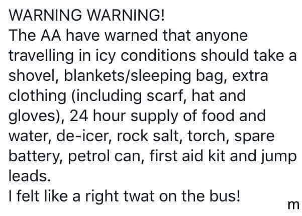 davidmartin_dd's tweet photo. Be prepared out there everyone! https://t.co/DhkpUr0VPE