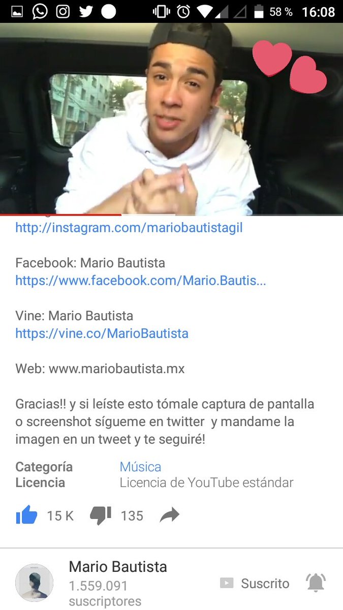 Luzesitha_sp's tweet photo. @mariobautista_ leí la descripción :D me sigues Mario bb? https://t.co/6Bxlj0gUxW