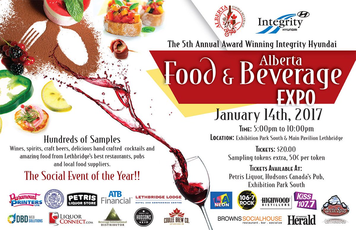 Only a couple days until the Lethbridge Alberta Food &amp; Beverage Expo 2017!!  This is going to be the best year yet!!!