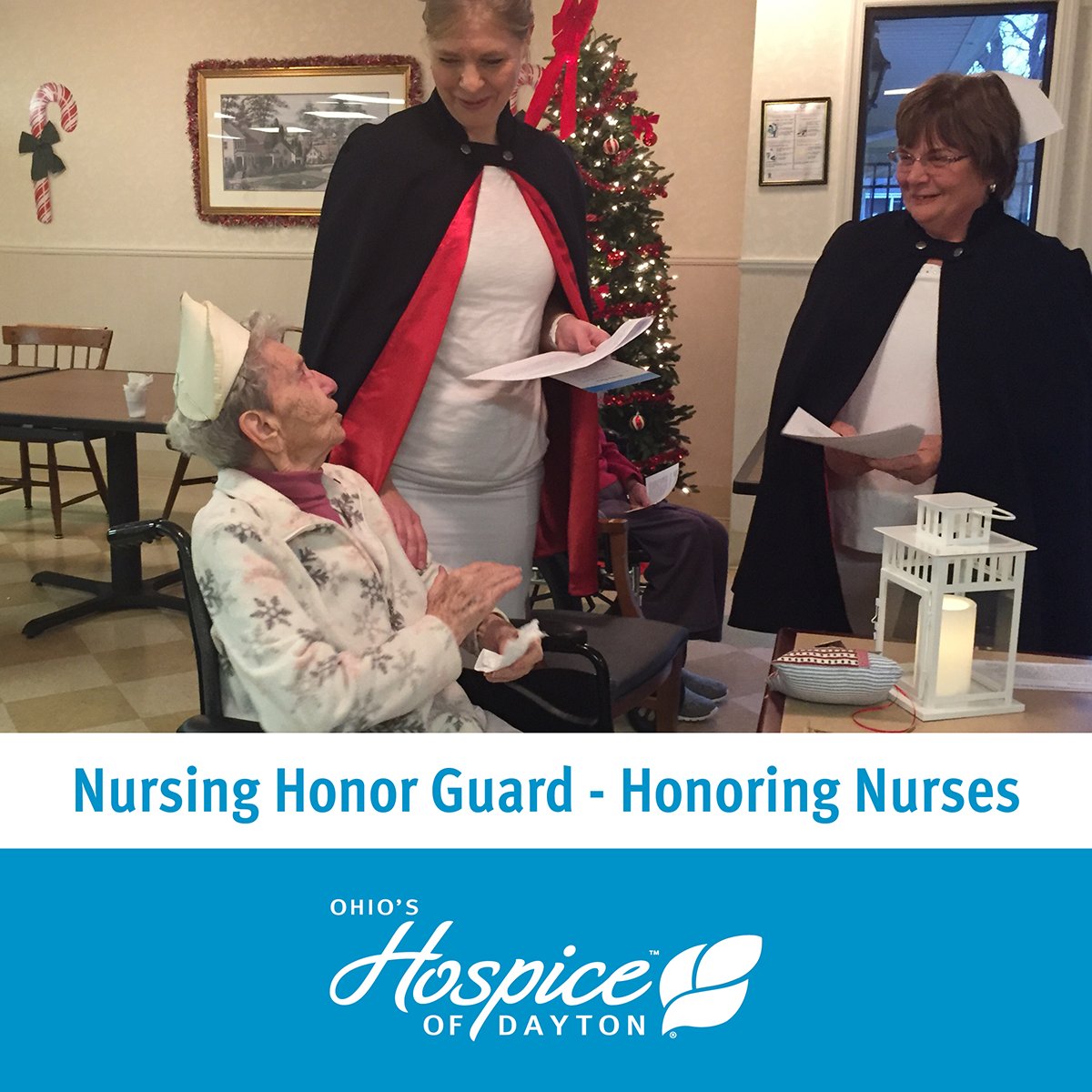 HospiceofDayton's tweet photo. The @OhiosHospice Nursing Honor Guard program celebrates the careers of #nurses in our care!: https://t.co/mbZ7LGIX3k #HonorNurses https://t.co/7Y2dGHyXjU