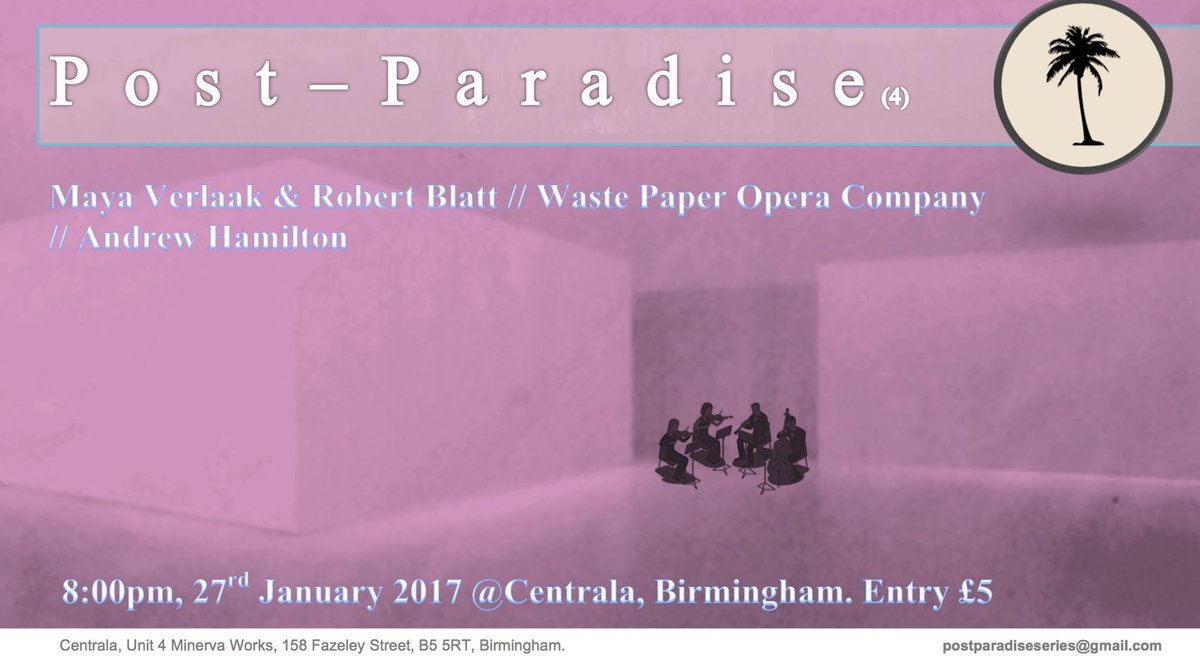 patrickel94's tweet photo. Just over 2 weeks until the 1st @PostParadiseMus of 2017! #BirminghamNewMusic #PostParadise https://t.co/fdJru9zoCo