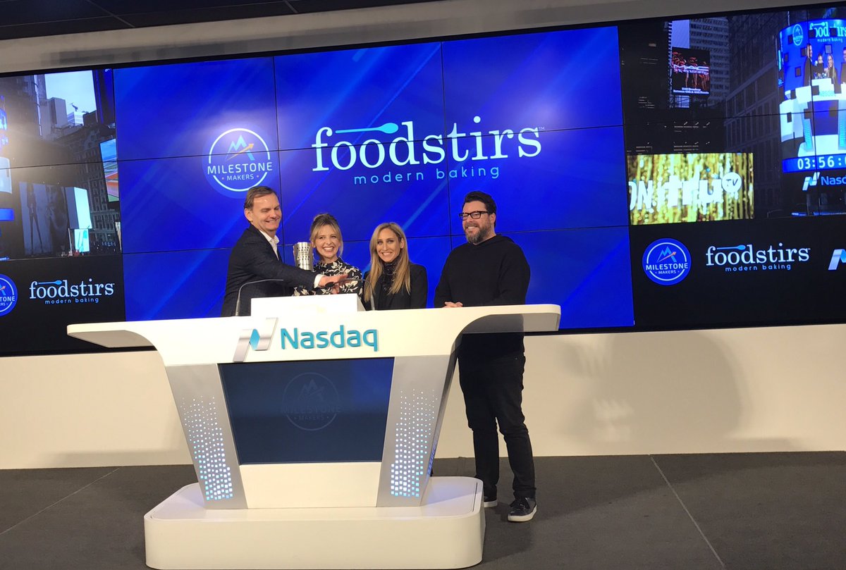 SarahMGellar's tweet photo. @foodstirs ringing the @NASDAQ closing bell from @theCenter #entrepreneur https://t.co/EvCWJhM5nD