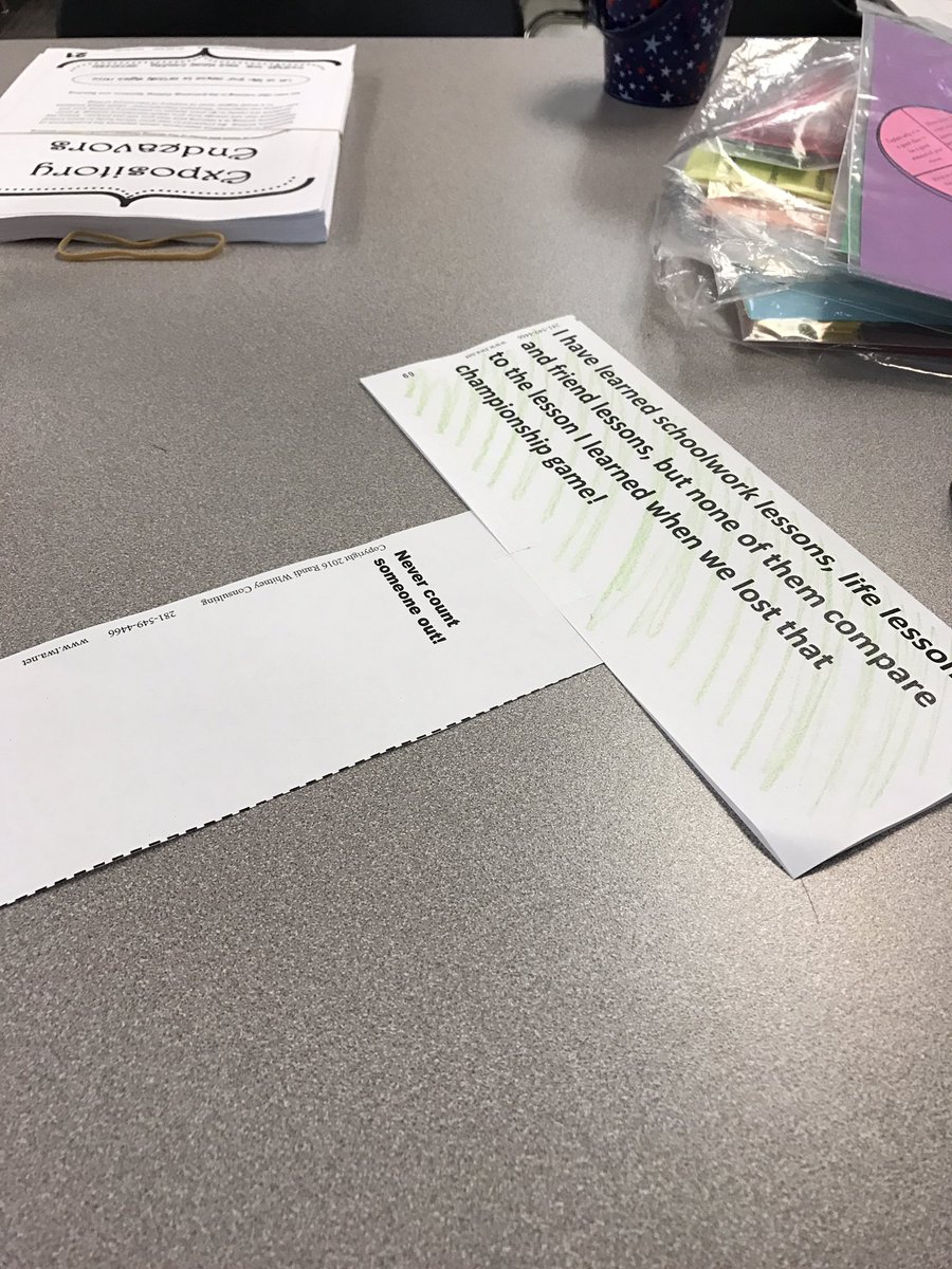 MeghanKolenda's tweet photo. Super pumped to teach my students some of the strategies from a writing training today. #bangelem #teachBIG #expositoryessay 📝💚🐻 https://t.co/u8BbKde8gT