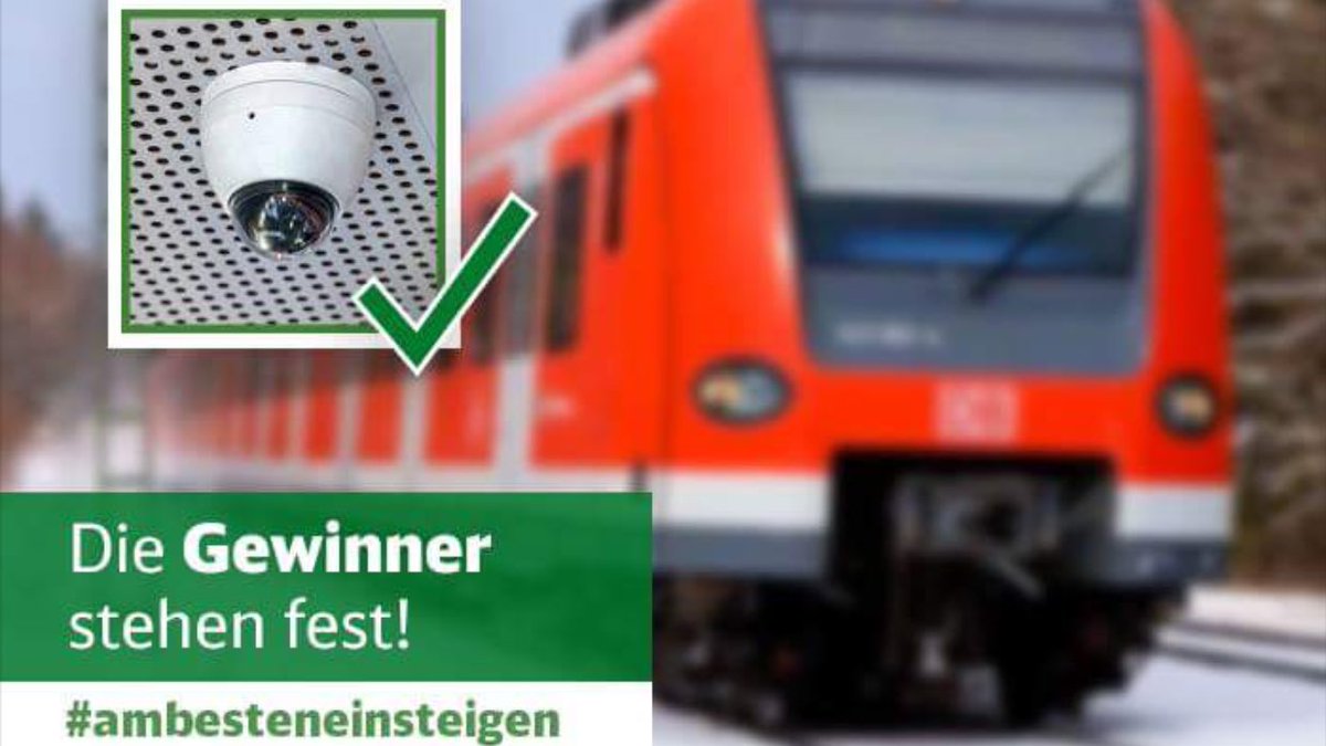 SBahnRheiNeckar's tweet photo. Sie haben abgestimmt! Ihr Sieger unter den Verbesserungen unserer Züge ist die neue Videoüberwachung #ambesteneinsteigen https://t.co/kamEHA8gJy