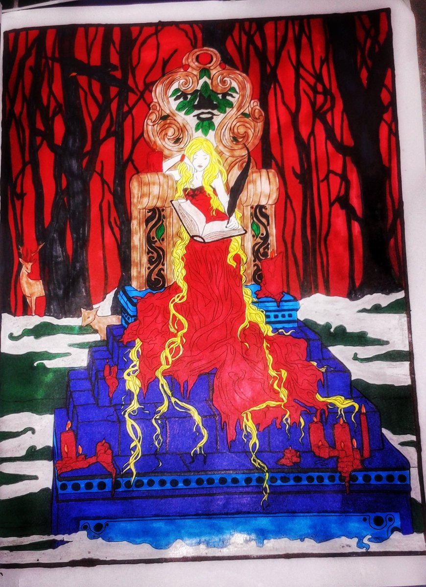 DaisyDazied's tweet photo. More #InsomniacInduced colourings...
#GothColouringBook
#TheRaven #RedSkies #BlackMaiden #GreenPixie https://t.co/12PsOvvlVO