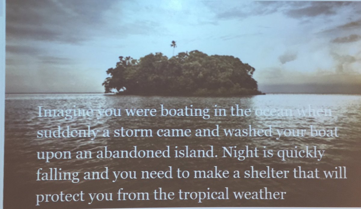 Today's #BYOchallenge brought to us by Maddie! #designthinking #survivalshelter #schmecksGSem @UpperPerkHS