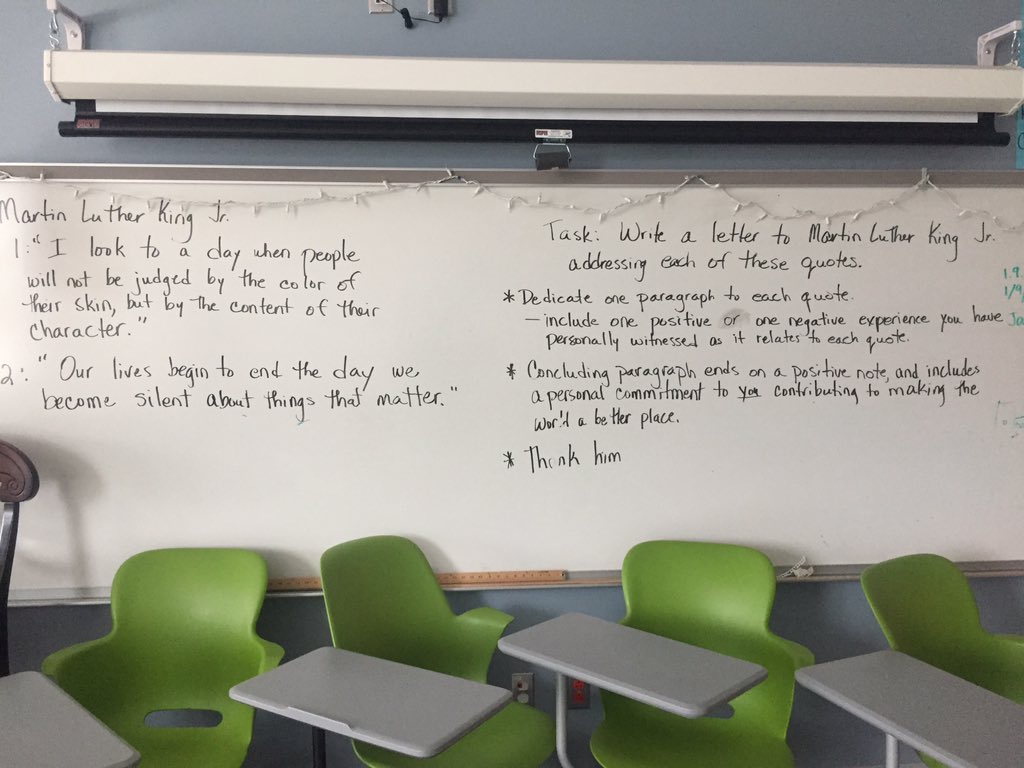 RebeccaBraun12's tweet photo. Spur of the moment MLK idea for 8th grade #notaprison @wildwoodIB https://t.co/y2ioj98CRd