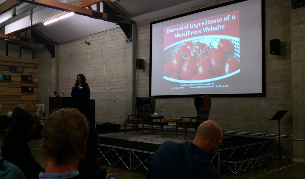 McDwayne's tweet photo. So thrilled to be at the 1st @wpsfo meetup of 2017.  W/ @rosso presenting essential ingredients of a WP website #wpsfo https://t.co/pUhgAp0BpQ