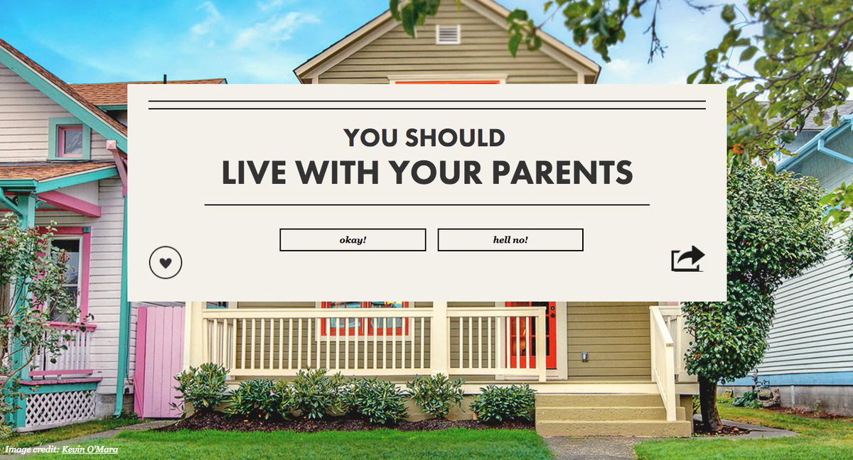 wtfsidwml's tweet photo. You should move in with your parents. Well, ask first. Unless squatter's rights are still a thing? Then keep reading https://t.co/JVD90wrTyW https://t.co/YwEtSPTufV