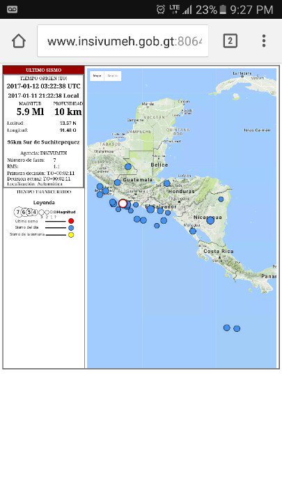 Bvasquez_pl's tweet photo. El Insivumeh informa que el sismo fue de magnitud 5.9, registrado en la costa sur. https://t.co/Eizdetabx2