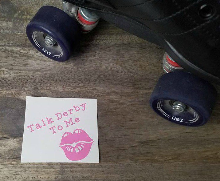 StickyFix's tweet image. Talk Derby To Me - $3.00! sticky-fix.com  #januarysticker #rollerderby #stickers #getstickywithit #subscription #adventuresinderby