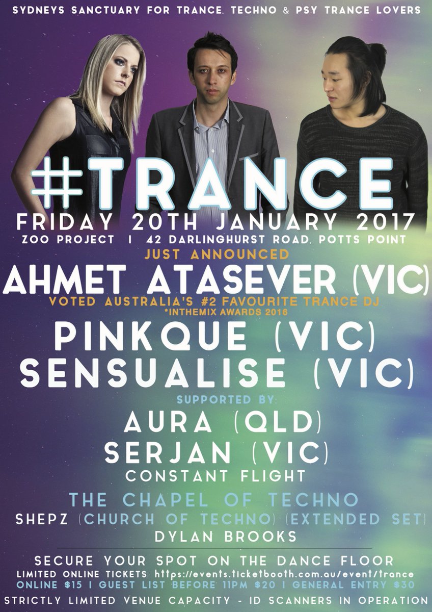 thesoundofAURA's tweet photo. @SonarAxeAus @tranceprojectau Looking forward to #TRANCE! @SonarAxeAus &amp; looking forward to playing alongside @ahmetatasever @pinkqueofficial @Sensualise and the others! https://t.co/SpS3daQ4PH