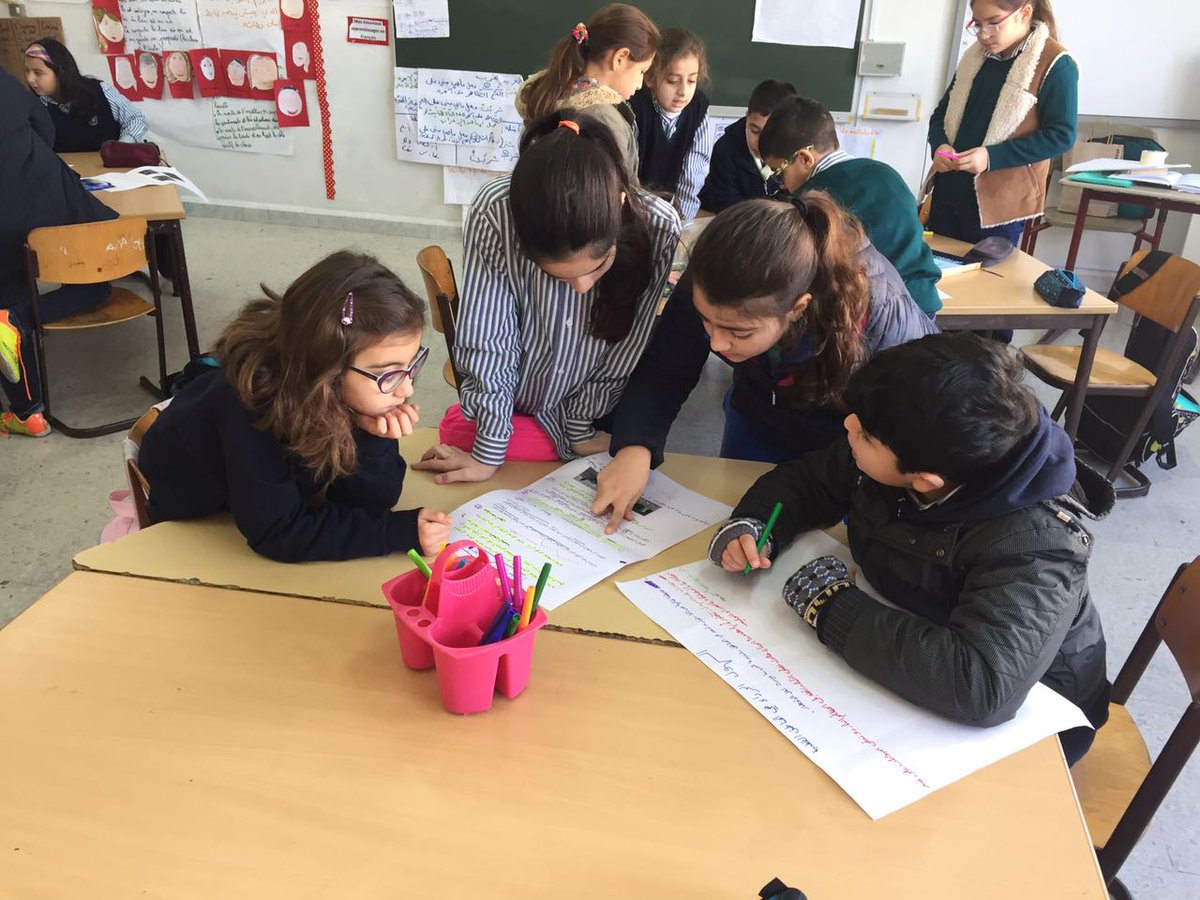 RHHS_Elementary's tweet photo. BE4/EB4: A jigsaw reading engagement to explore various types of ecosystems during the Arabic session #collecting_data https://t.co/wcDMCA81PH